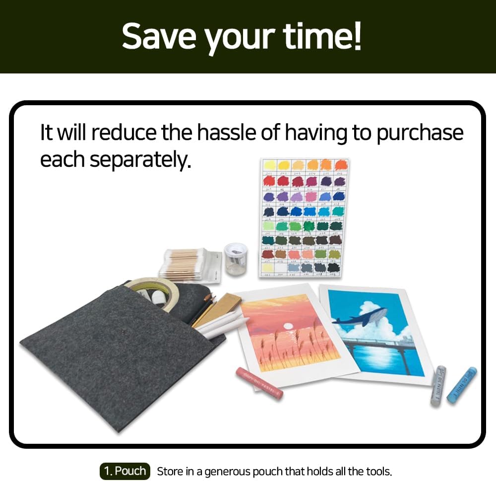 BERRYCANVAS Artists' Soft Oil Pastels Premium Set of 48 + Kits - Image 5