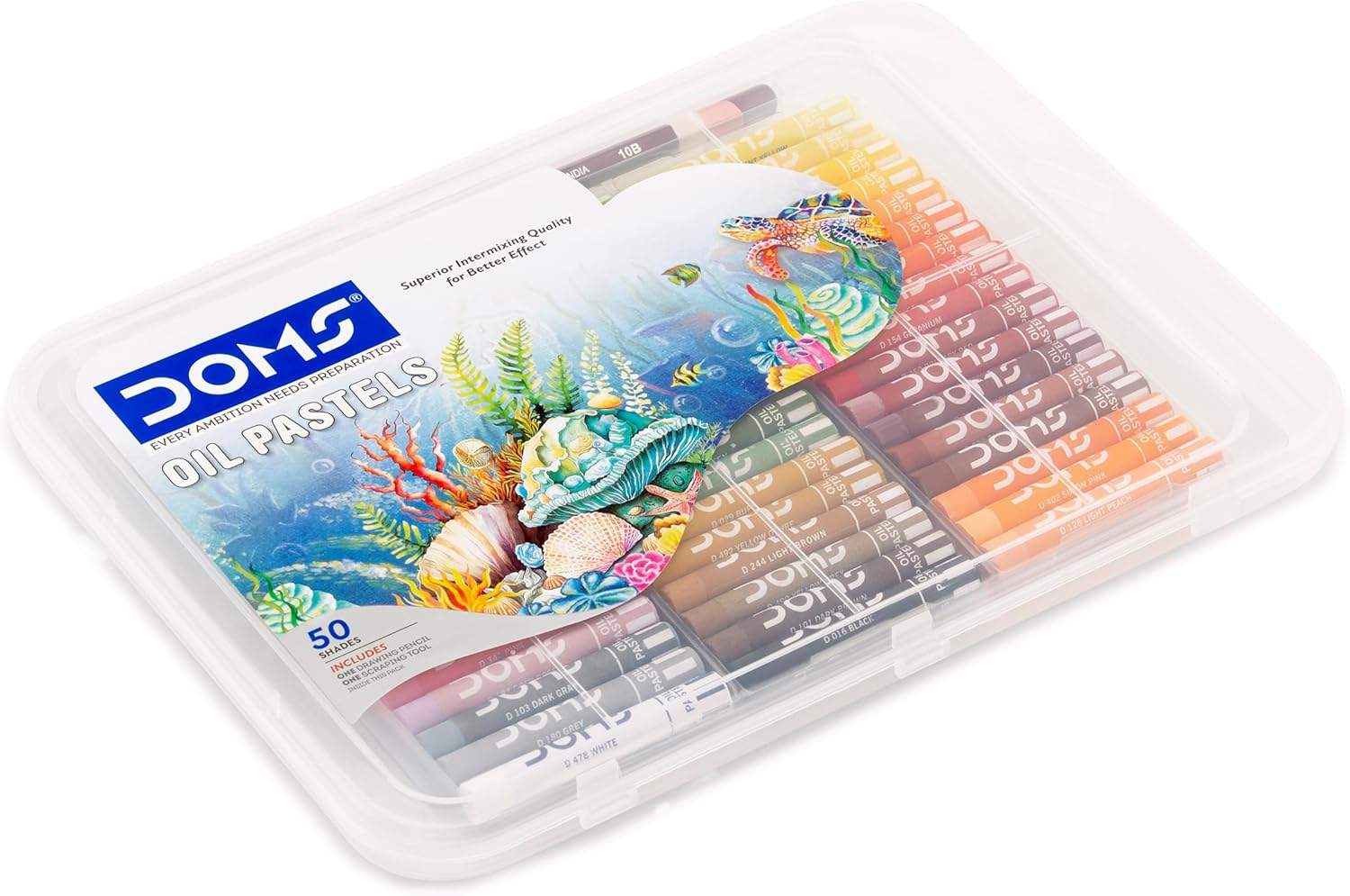 Doms 50 Assorted Colour Shades Oil Pastels - Rich Bright Smooth Even Shades - Image 3